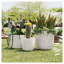 U_STYLE Pot à fleurs MGO texturé blanc mat pour l'intérieur et l'extérieur-130820057