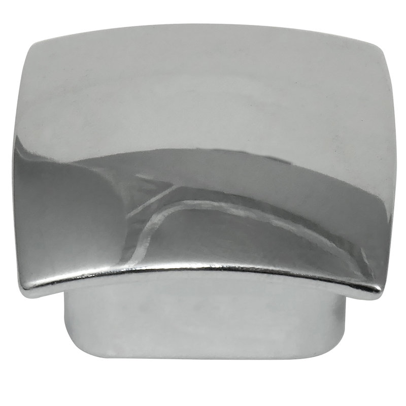Savanna Square Knob, Polished Chrome