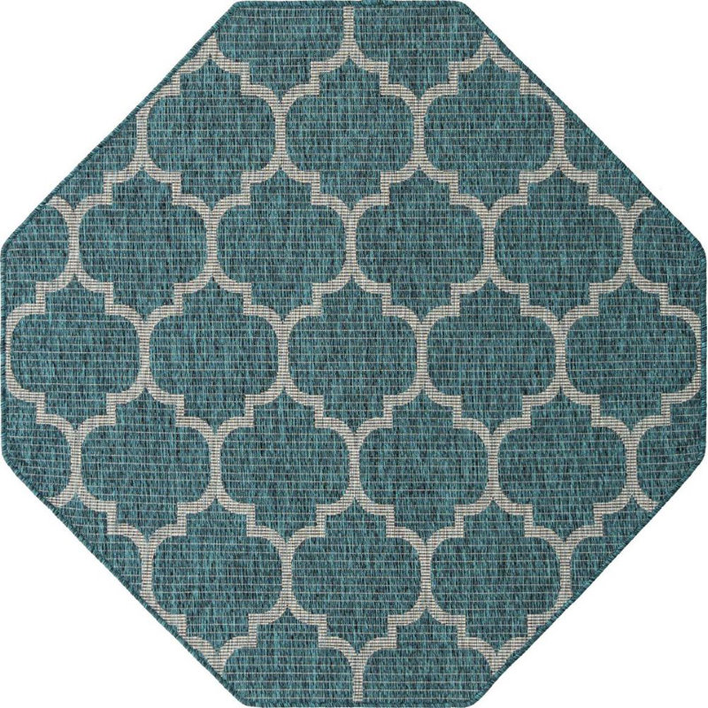 Tapis d'extérieur Preen couleur beige, Octogonal 5 pi
