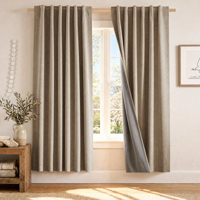 Blackout Curtain for Bedroom & Living Room Thermal Insulated Privacy Room Darkening Drapes, 2 Panels
