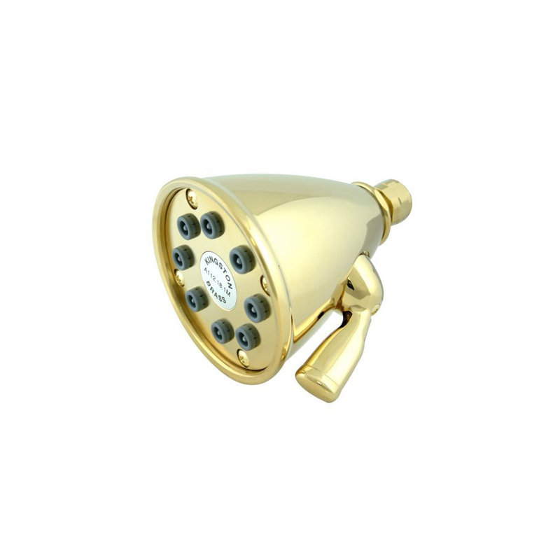 Hot Springs 8 Nozzles Power Jet Volume Control Shower Head, Polished Brass