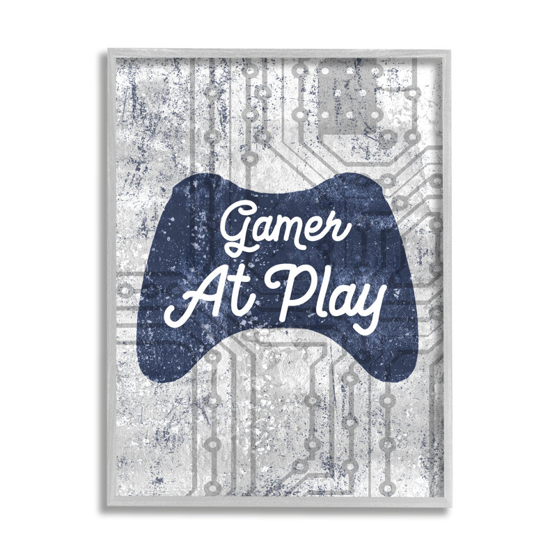 «Gamer At Play Quote Video Game Technology Boy» par Daphne Polselli - impression sur bois