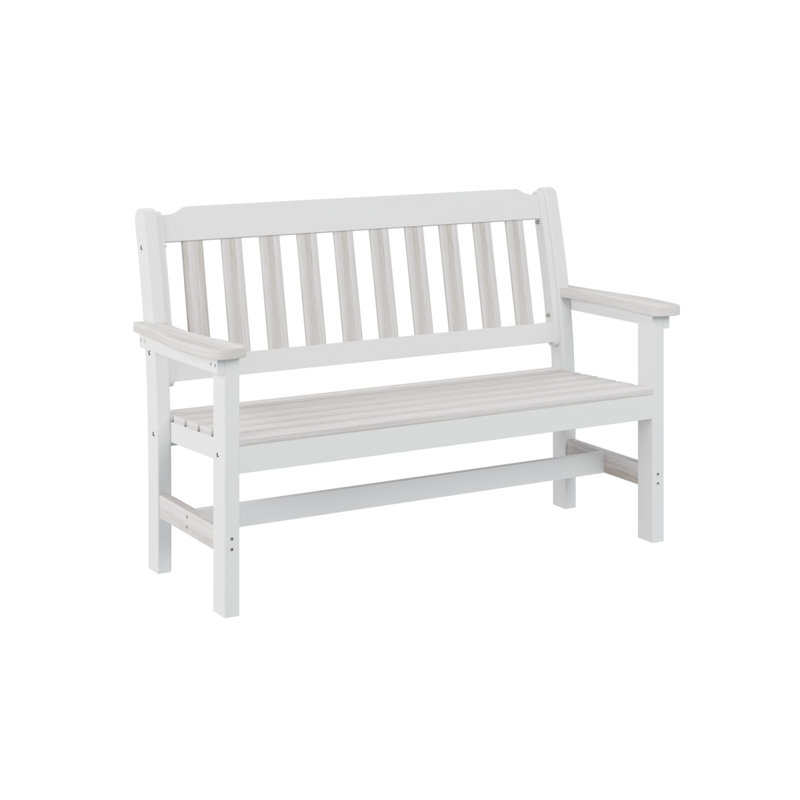 Banc de jardin Berlin Gardens, Dessus de coquillage avec base blanche
