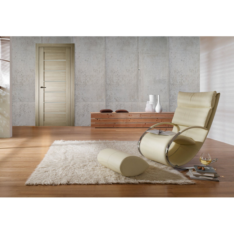 Porte standard lambrissée préfinie en verre Alba, 17,75 po x 83,23 po
