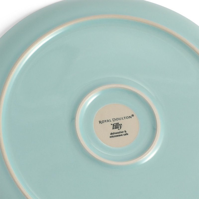 Assiette Tilly Ramsay pour Royal Doulton 10,6 po, bleu, ensemble de 4