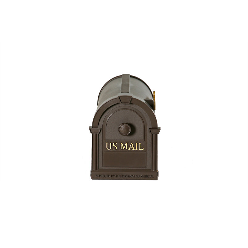 Hampton Plastic / Acrylic Post Mounted Mailbox, Bronze