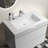 30" White Sink Bathroom Vanity - , Modern Mounted Design, Extra Storage Space, Silent , Elegant No With White, Fashionable, Expanded Storage, Quiet Drawer Function, Wall Mount-400438148-400438149