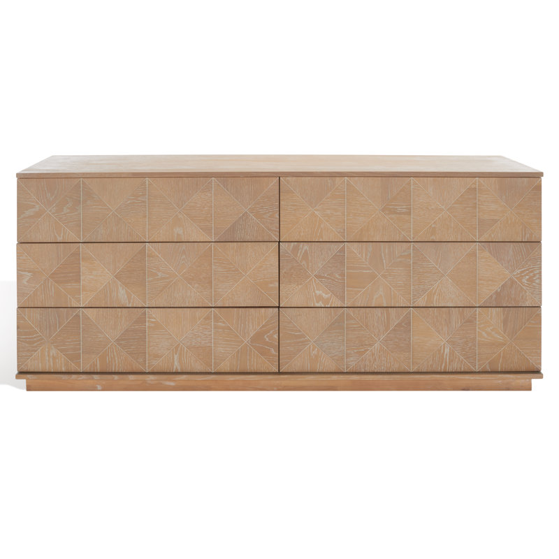 Commode double 6 tiroirs Iriye, Naturel