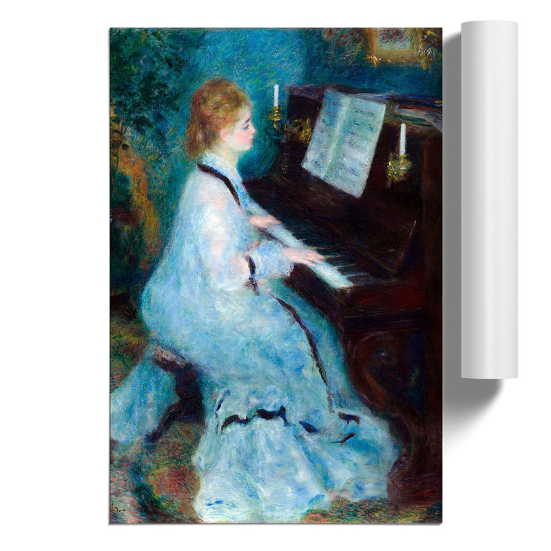 4396_Woman At The Piano By Pierre-Auguste Renoir, 30cm H x 21cm W x 0.1cm D