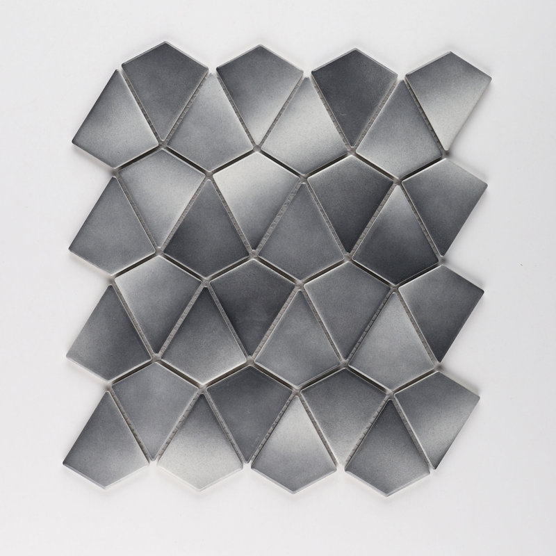 Diamond Series 2" x 3" Porcelain Mosaic Tile, Shades of Gray