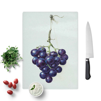 Tempered Glass Bunch of Grapes Chopping Board