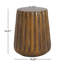 Table d'appoint intérieure Mgo - Table de bout durable de style souche d'arbre pour patio, jardin, salon, hauteur 16,61 po, finition grain de bois brun