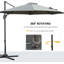SaintCroix 3(m) Patio Offset Parasol Roma Cantilever Umbrella-61944334
