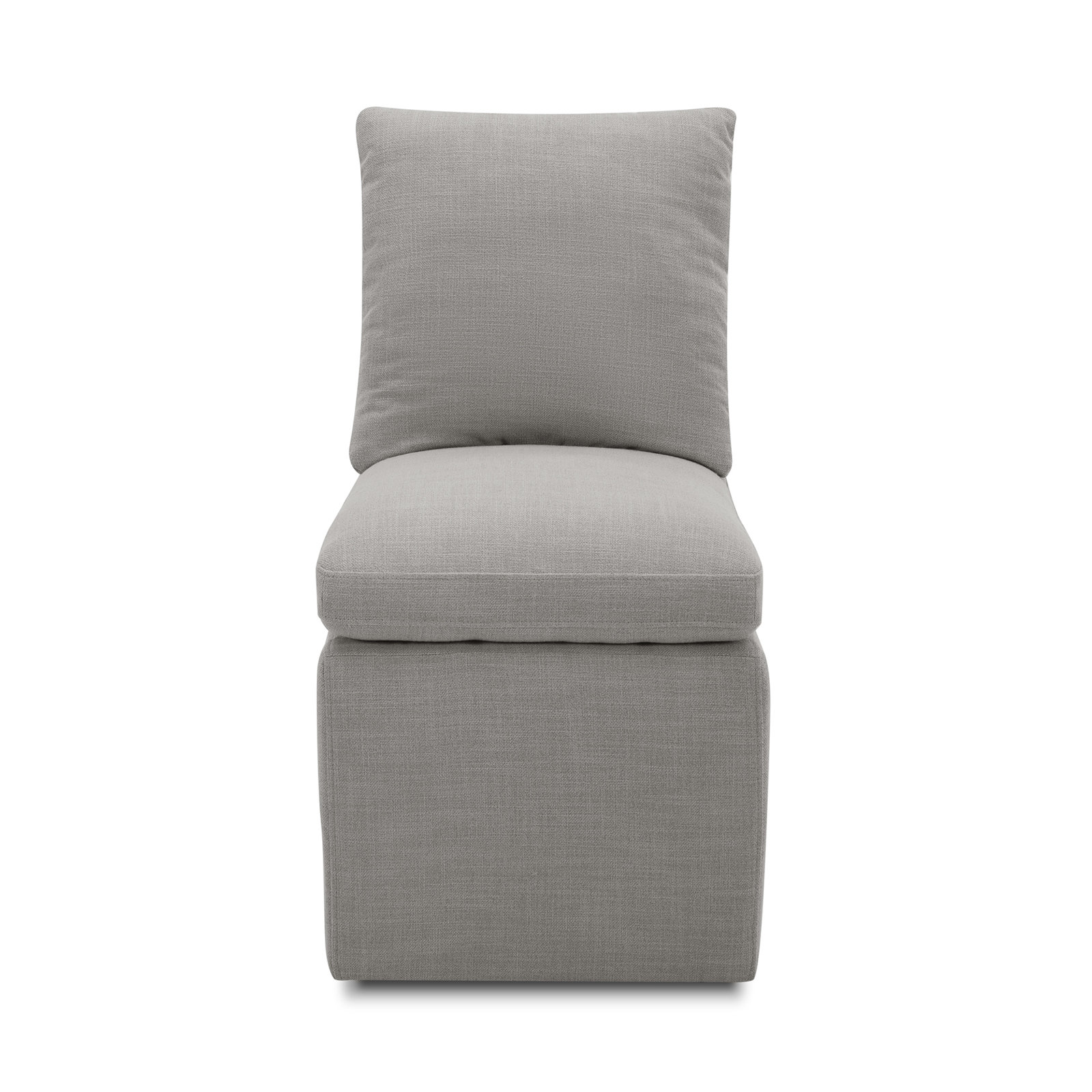 Alayaa Upholstered Side Chair, Effie Gray Performance Linen
