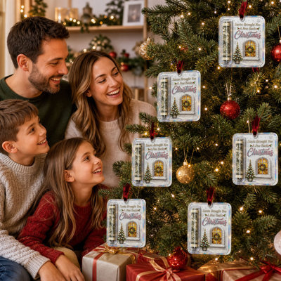 Décoration de Noël, ornement en forme de pièce de monnaie, le Père Noël vous a apporté quelques billets, à suspendre au sapin de Noël, pendentif souvenir pour les fêtes.