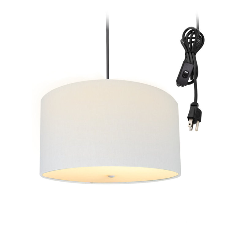 Abdul-Hannan 2 - Light Black Single Pendant, 9" H x 16" W x 16" D, White