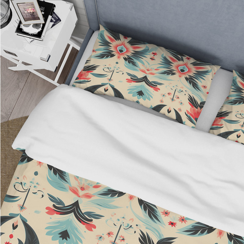 Ensemble de housse de couette Ramsati, Housse de couette pour très grand lit et 2 très, Ikat