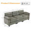 Canapé modulaire rembourré en velours côtelé 87,7 po Dona Natchez-108998206