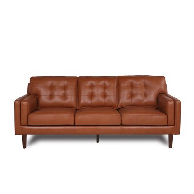 Steelside™ Oakland 86.5'' Leather Sofa & Reviews | Wayfair