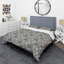 Minimal Design noir et blanc II - Ensemble de housse de couette abstrait moderne - Polyester microfibre-40702446