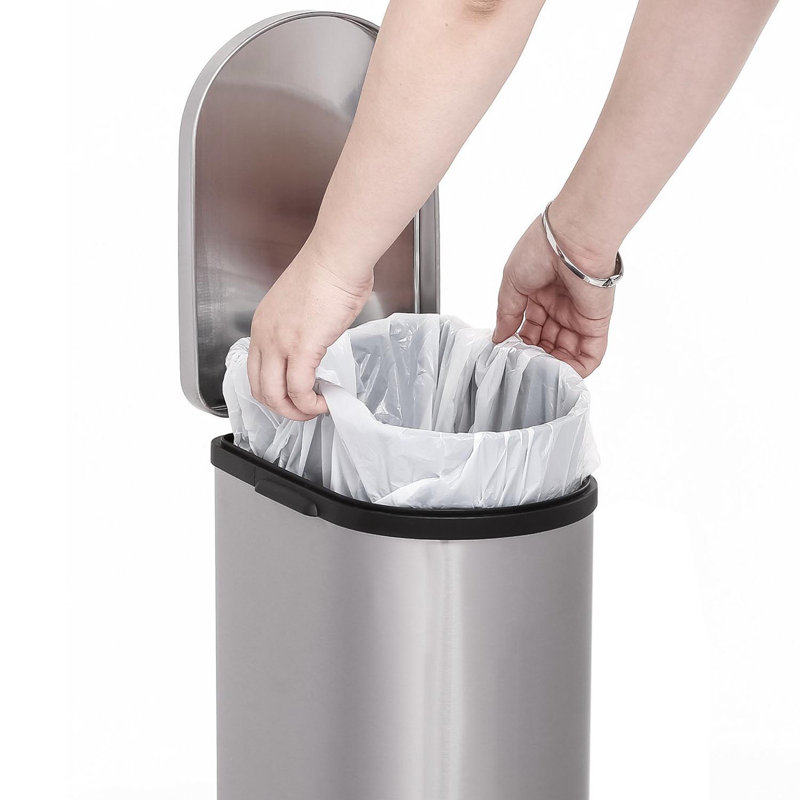 Poubelle à pédale 2,6 gallons en acier inoxydable