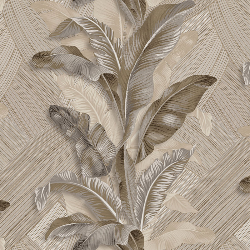 Corazzini 10m x 1.06m 3D Embossed Metallic Finish Wallpaper Roll, Grey/Brown/Gold