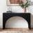 Gutierrez 47.24" W Fluted Arched Black Console Table for Behind Sofa Couch Entryway-554230019