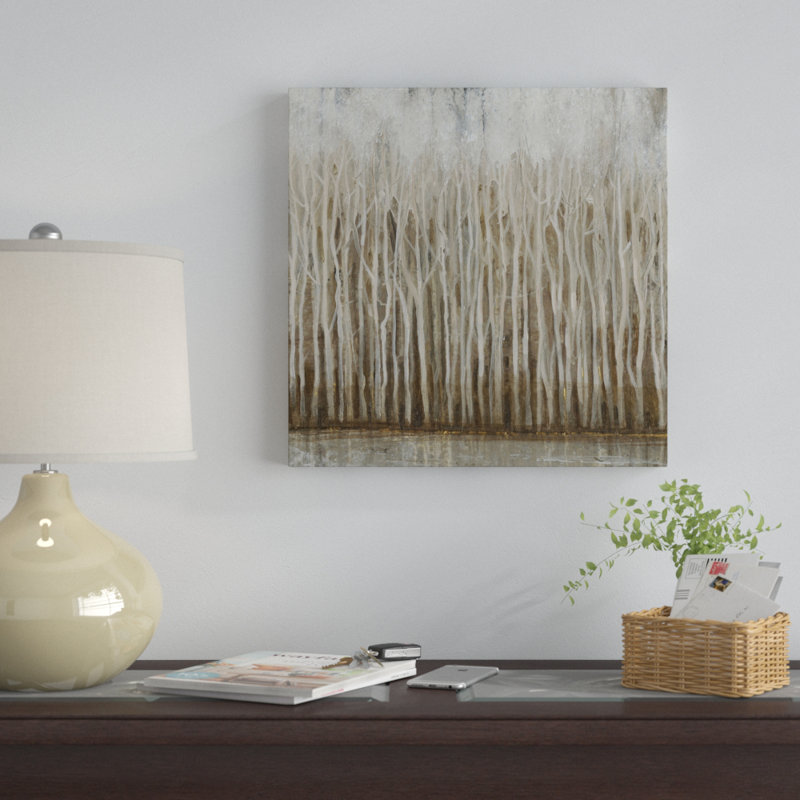 " Whispering Trees I " Painting Print, 12" H x 12" W x 1.5" D