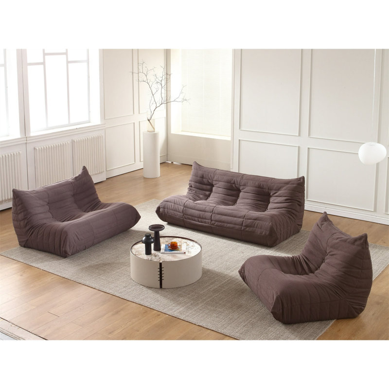 Fauteuil à billes 34,2 po Abbie, Boucle gris