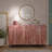 3 Dr Sideboard, Solid Wood & Iron Base, 59x16x38