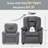 Whitson Kids Recliner Chair with  Anti-Tilt, Cup Holders, 2 Side Pockets, Faux Leather-965114926