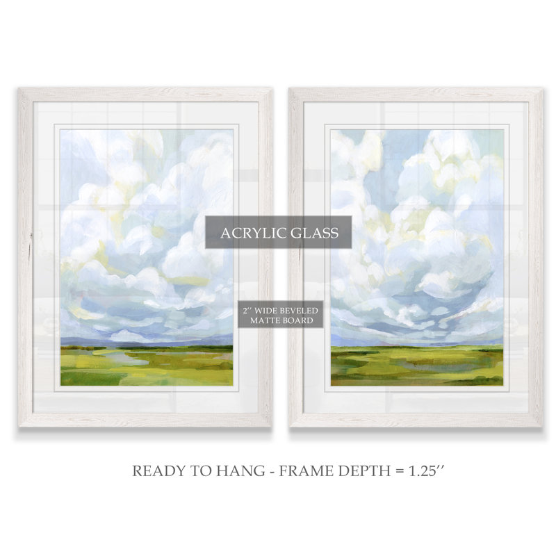 «Lucid Skies III» par Vincent Van Gogh - ensemble de 2 reproductions d'art encadrées, H 24 po x l 18 po x P 1,25 po