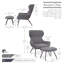 Cathalina Fabric Wingback Accent Chair with Ottoman-342475664