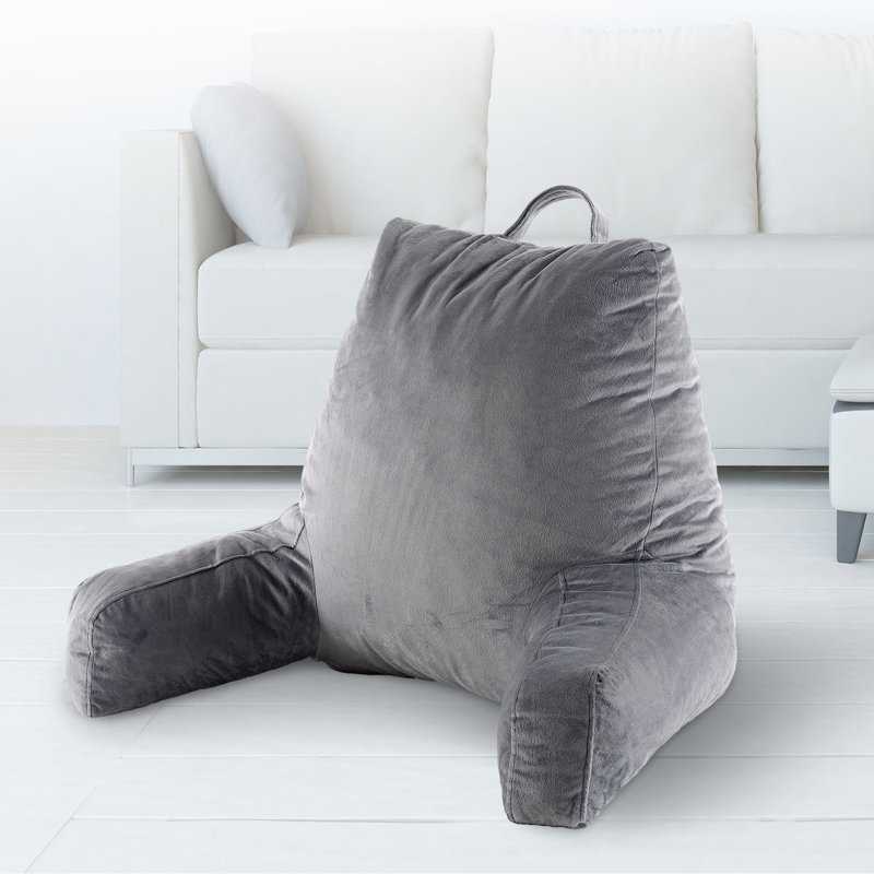  Bed Pillow Cover & Insert, Gray, 20" H x 12" W