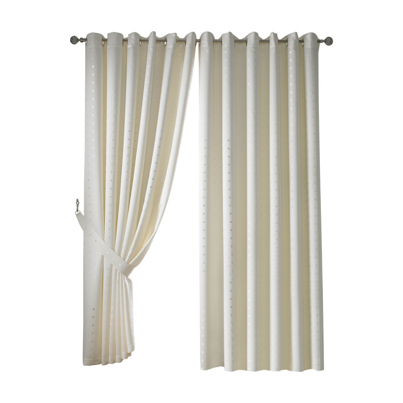 Norush Madison Eyelet Ring Top Curtains, 228 W x 182 D cm, Cream