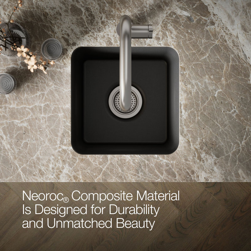 Cairn® 15 L x 15 W Neoroc® Undermount Bar Sink, Matte Taupe