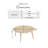 Orizcal Circular Mango Wooden Coffee Table - Traditional Farmhouse Style
