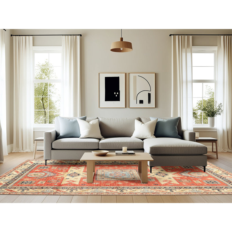 Overkamp Oriental Indoor Rug, Rectangle 6' x 9'