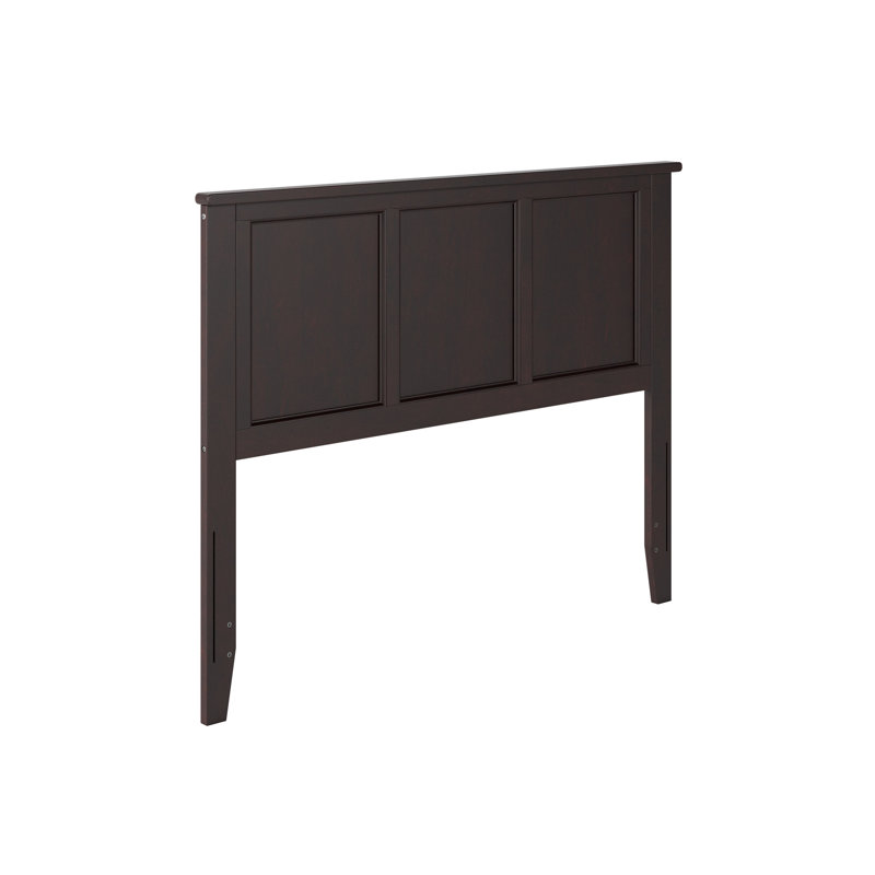 Tête de lit en bois massif Amear, Espresso, Double
