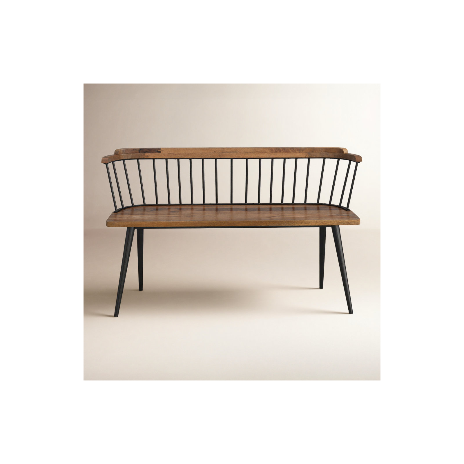 Eudora Bench, Natural Mango/Black
