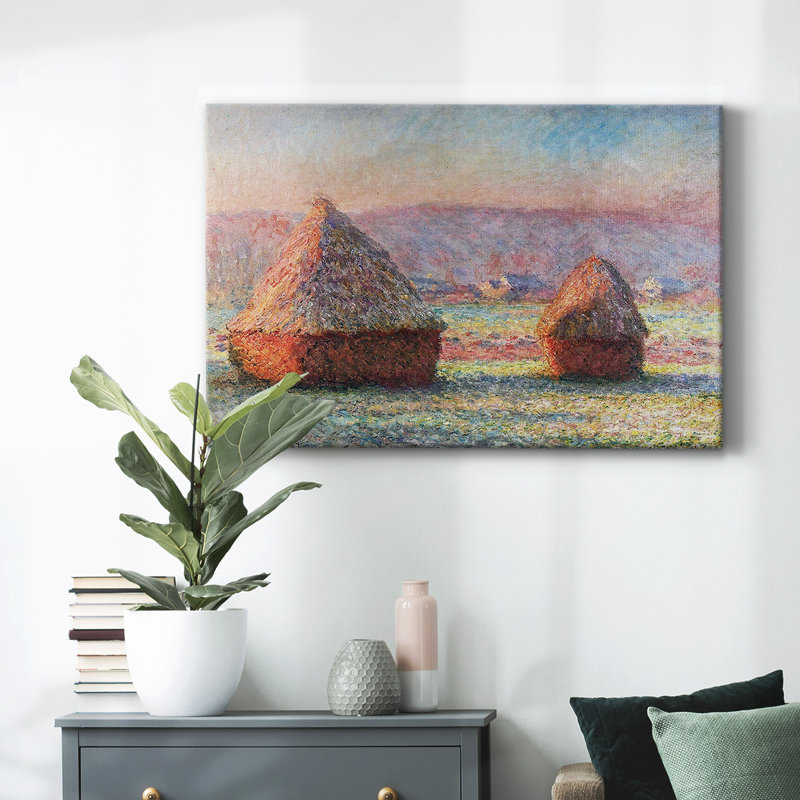 Haystacks -Gallery Wrapped Canvas, 8" H x 12" W