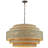 Amishi 8 - Light 26in Rattan Dimmable Shaded Tiered Chandelier with Adjustable Black Chain