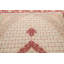 Tapis beige / ivoire / rouge en laine noué à la main de conception unique 6 pi 1 po x 9 pi 8 po