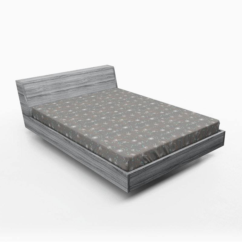 Microfiber Floral Fitted Sheet, Full Fitted Sheet