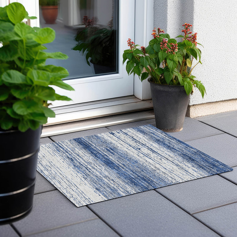 Malek Abstract Indoor / Outdoor Rug, Rectangle 1'8" x 2'6"