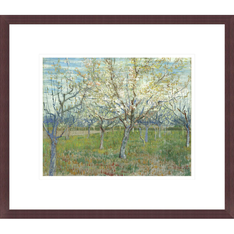 «The Pink Orchard» par Vincent van Gogh, impression giclée encadrée, H 13,75 po x l 15,79 po