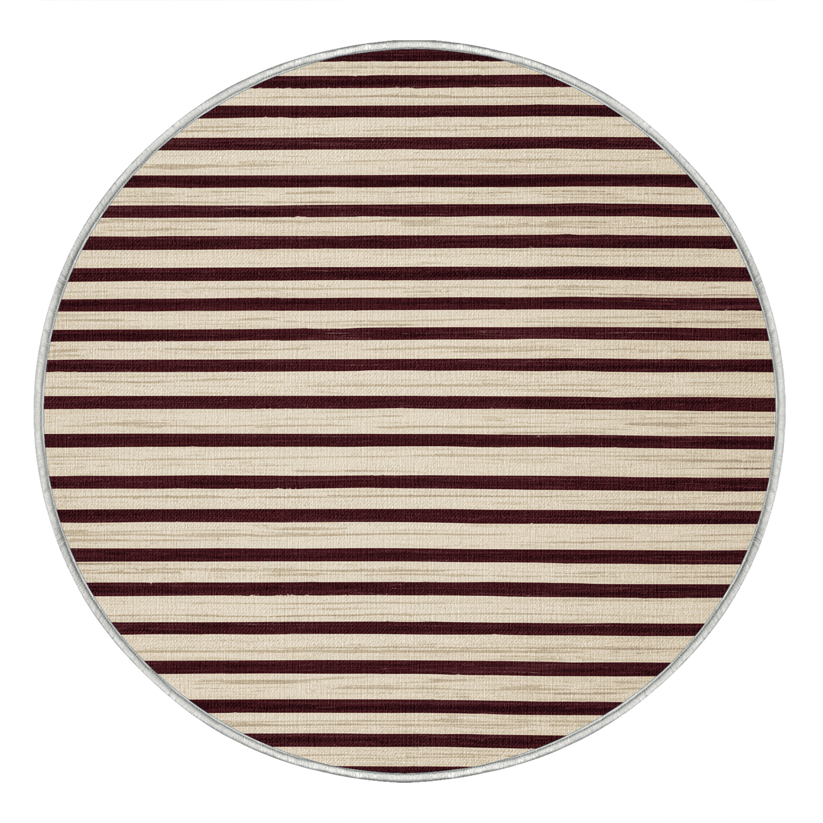 Hokku Designs Machine Washable Horizontal Stripes Beige Area Rug ...