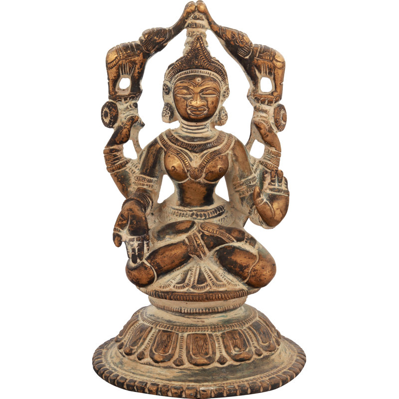 Figurine Gajalakshmi, Brun antique
