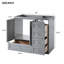Ce meuble-lavabo de 36 po avec 4 tiroirs et deux solutions de rangement spacieuses comprend 3 tailles de tiroir différentes et des tiroirs à fermeture en douceur pour plus de commodité (lavabo non inclus)-2023784187