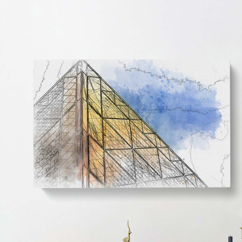 Architecture Sketch Vol.19 in Abstract - Wrapped Canvas, 35cm H x 50cm W x 3cm D
